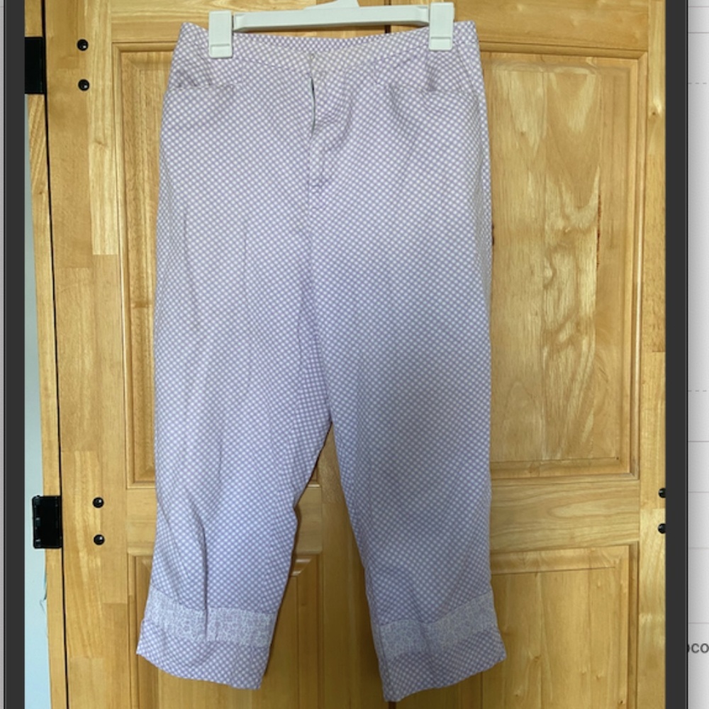 Gingham Purple High Waisted Capris
